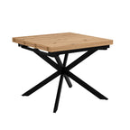 Dusklia - Brooke Square Extendable 4-8 Seater Dining Table - Wood/Black