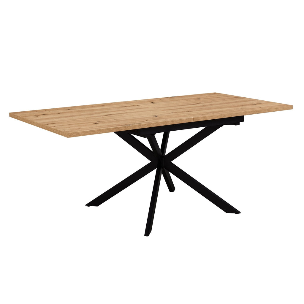 Dusklia - Brooke Square Extendable 4-8 Seater Dining Table - Wood/Black