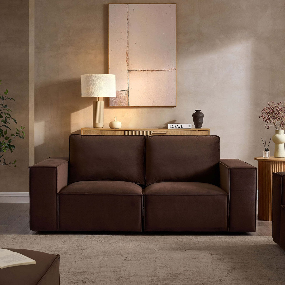 Dusklia - Brooklyn 2 Seater Sofa - Cappuccino