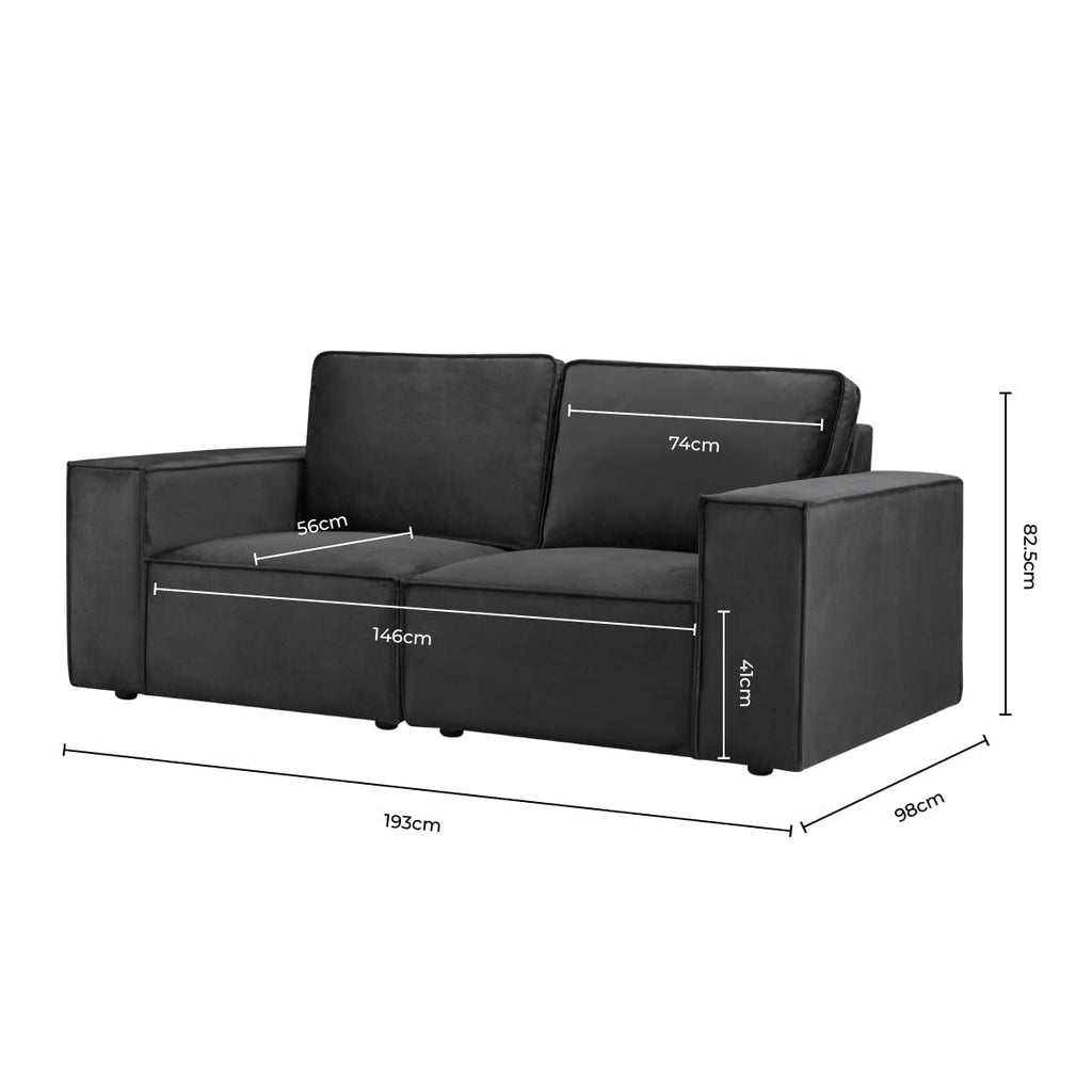 Dusklia - Brooklyn 2 Seater Sofa - Ink