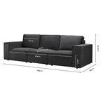 Dusklia - Brooklyn 3 Seater Sofa - Ink