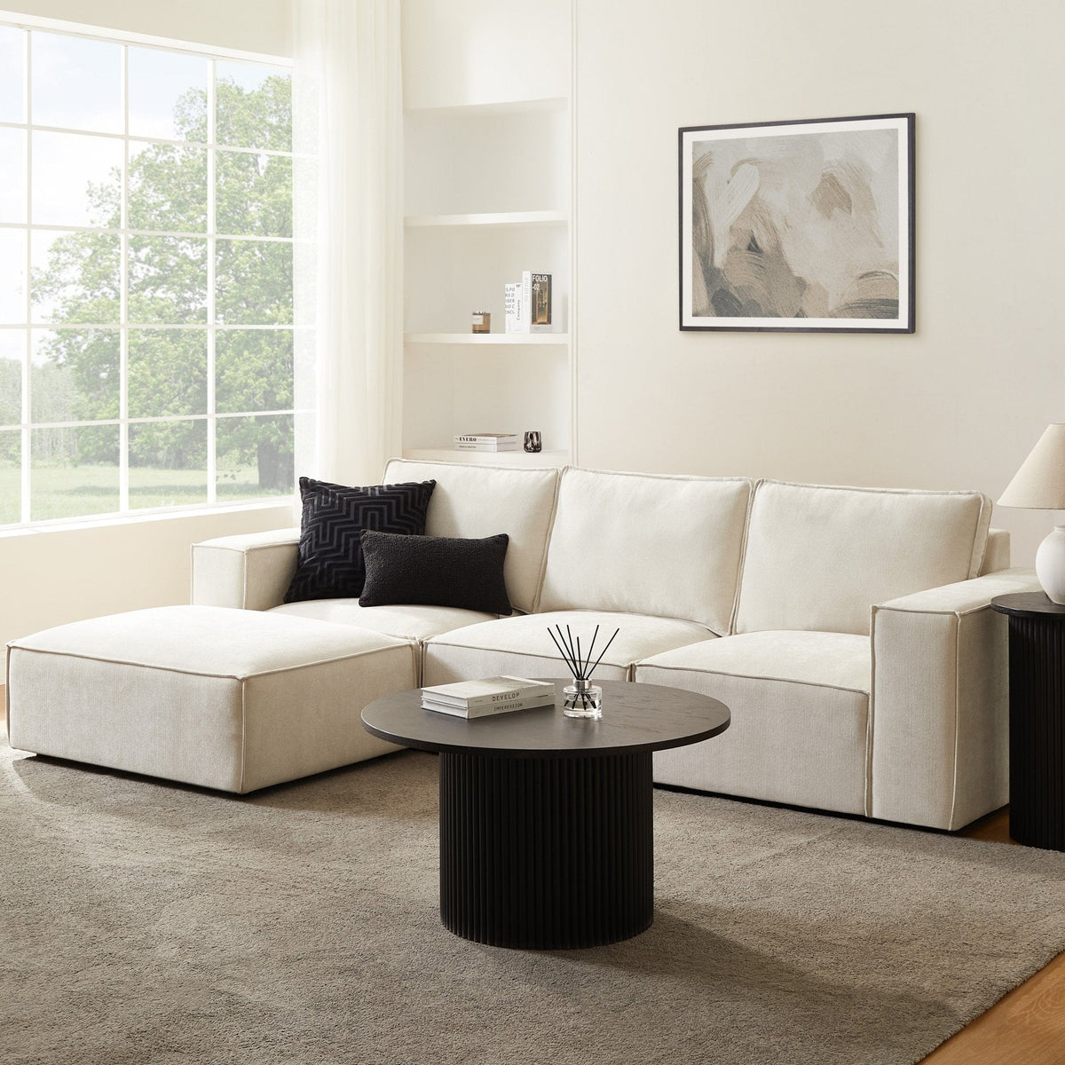 Dusklia - Brooklyn 3 Seater Sofa - Ivory