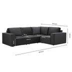 Dusklia - Brooklyn Small Right Hand L-Shape Sofa - Ink