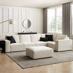 Dusklia - Brooklyn Large Right Hand L-Shape Sofa - Ivory
