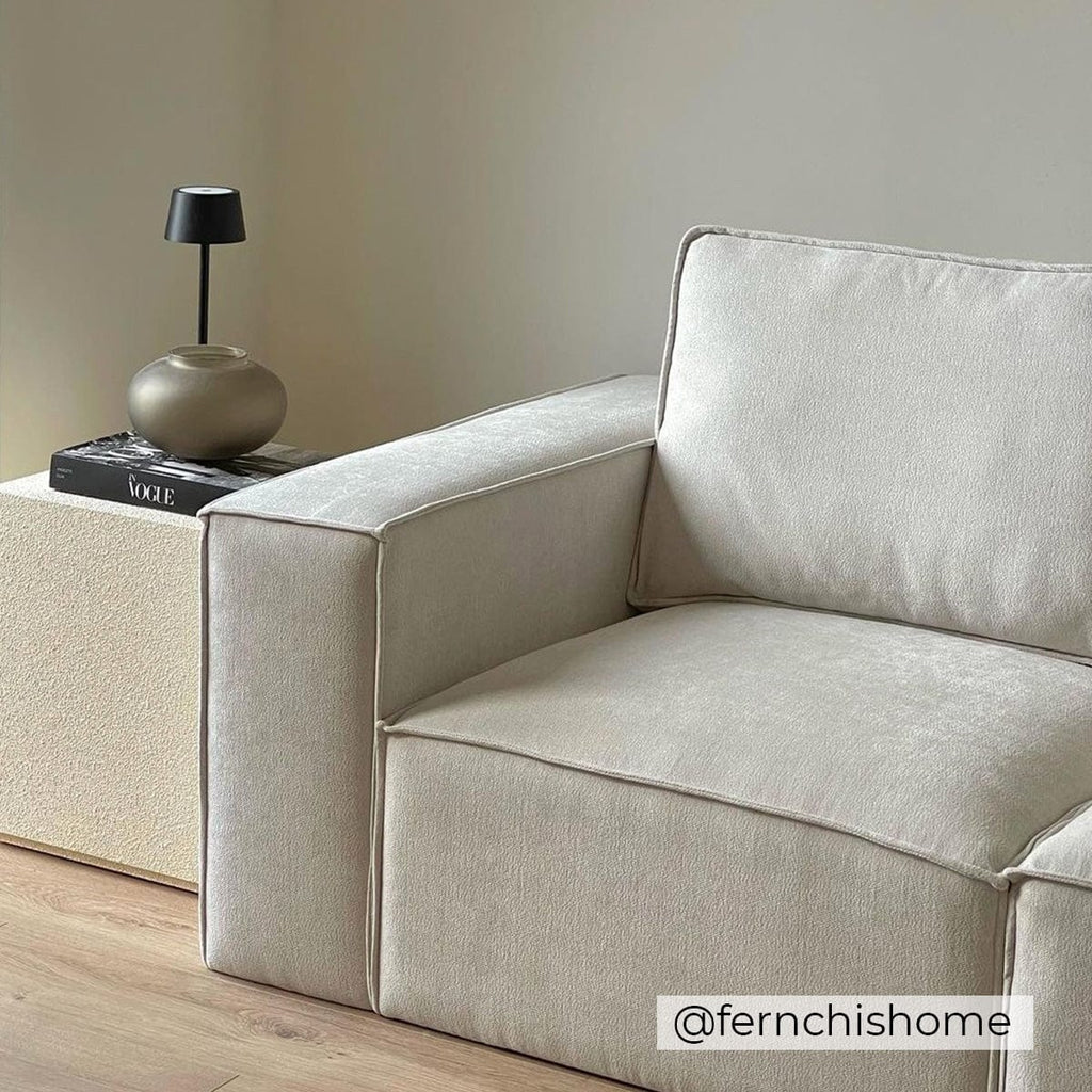 Dusklia - Brooklyn Large Right Hand L-Shape Sofa - Ivory