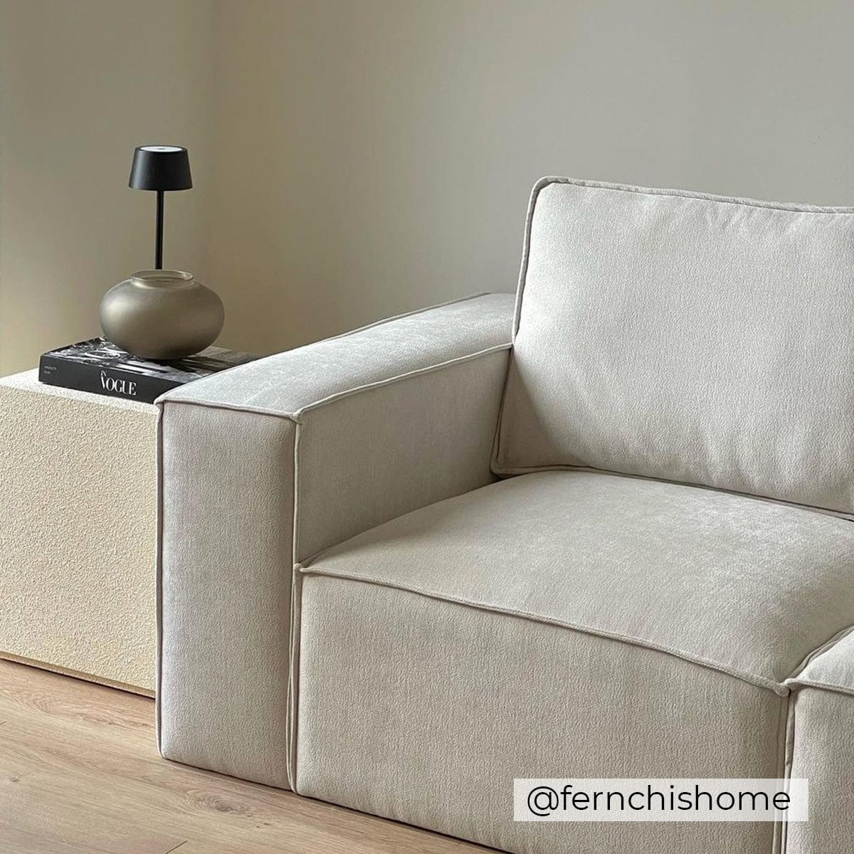 Dusklia - Brooklyn Large Right Hand L-Shape Sofa - Ivory