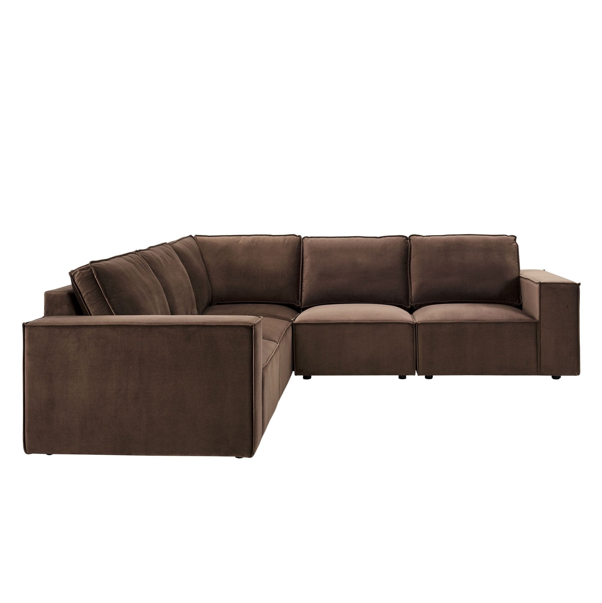 Dusklia - Brooklyn Large Left Hand Corner Sofa - Cappuccino