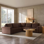 Dusklia - Brooklyn Large Left Hand Corner Sofa - Cappuccino