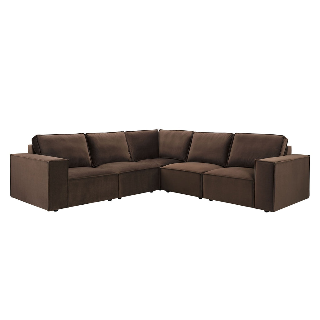 Dusklia - Brooklyn Large Left Hand Corner Sofa - Cappuccino