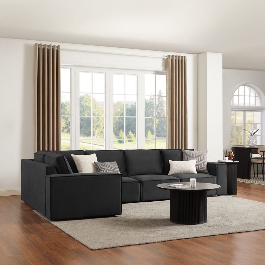 Dusklia - Brooklyn Large Left Hand Corner Sofa - Ink