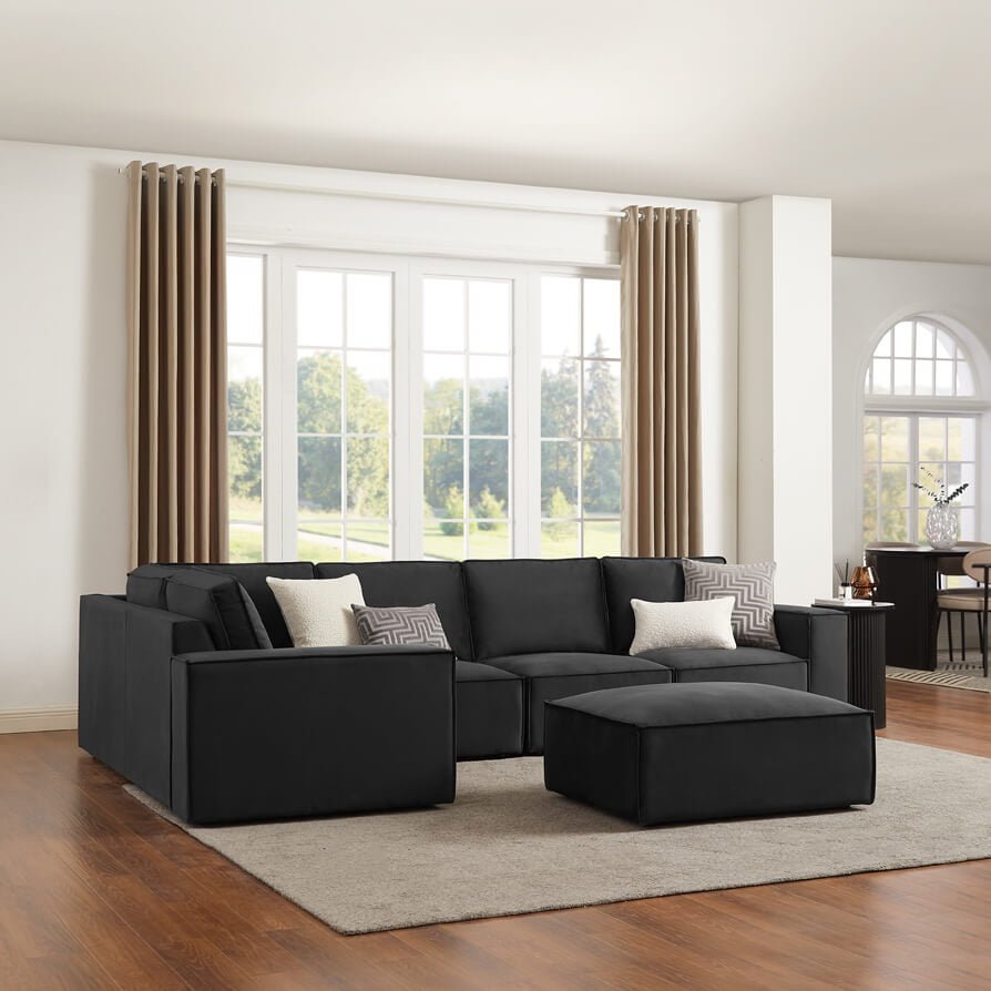 Dusklia - Brooklyn Large Left Hand Corner Sofa - Ink