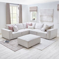 Dusklia - Brooklyn Large Left Hand Corner Sofa - Ivory
