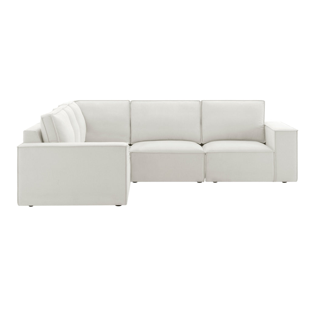 Dusklia - Brooklyn Large Left Hand Corner Sofa - Ivory