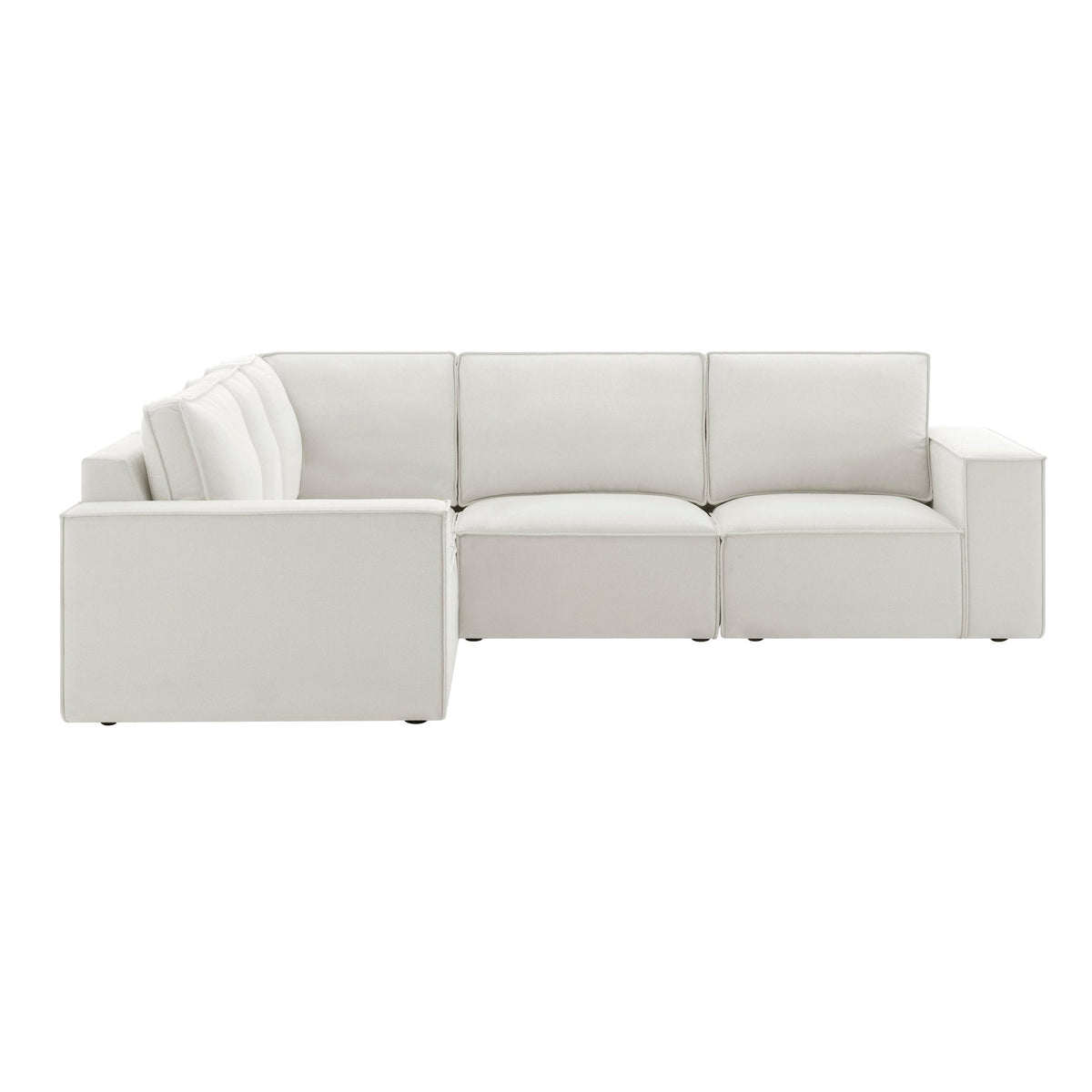 Dusklia - Brooklyn Large Left Hand Corner Sofa - Ivory
