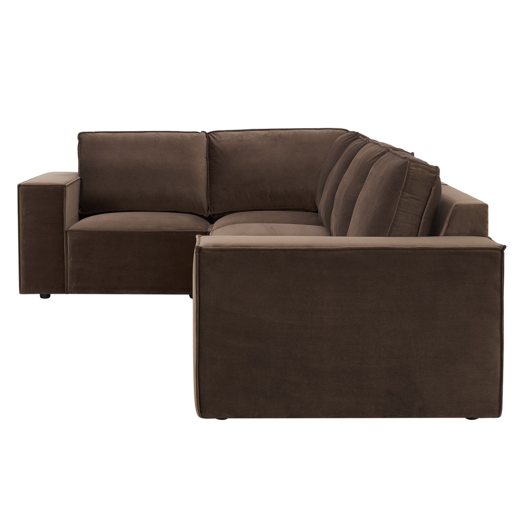 Dusklia - Brooklyn Large Left Hand L-Shape Sofa - Cappuccino