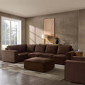 Dusklia - Brooklyn Large Left Hand L-Shape Sofa - Cappuccino