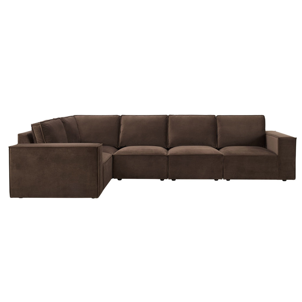 Dusklia - Brooklyn Large Left Hand L-Shape Sofa - Cappuccino