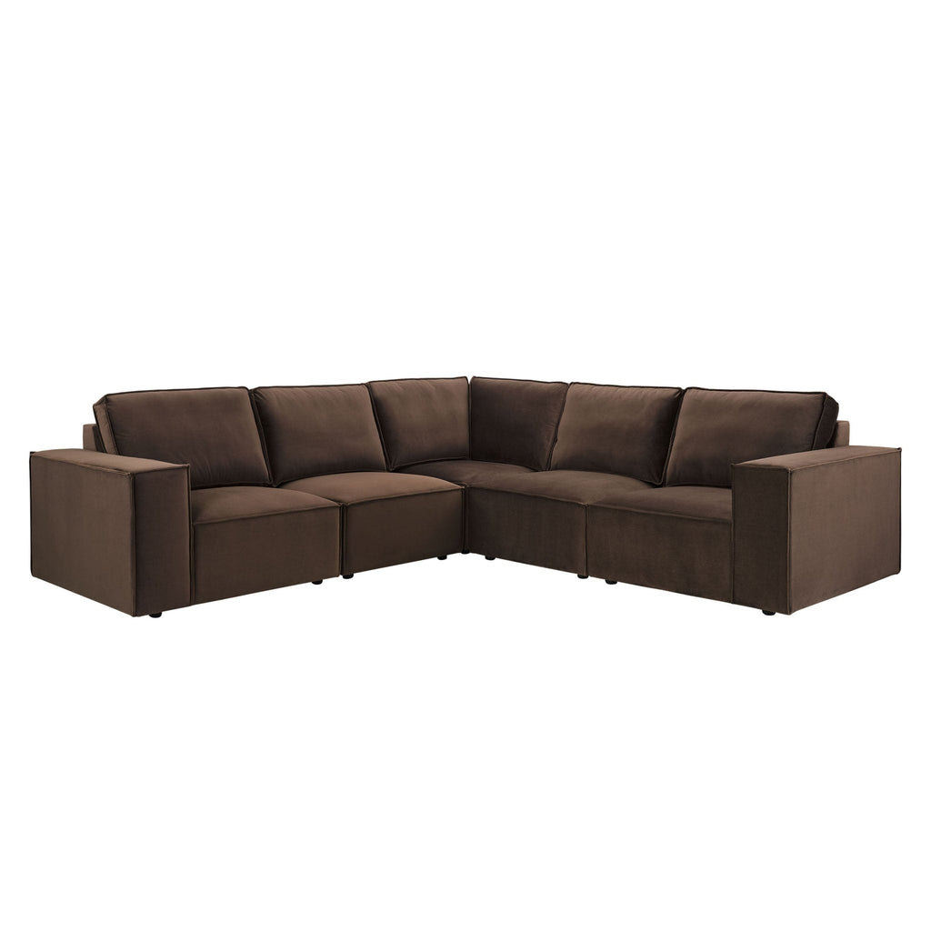 Dusklia - Brooklyn Large Right Hand Corner Sofa - Cappuccino