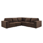 Dusklia - Brooklyn Large Right Hand Corner Sofa - Cappuccino