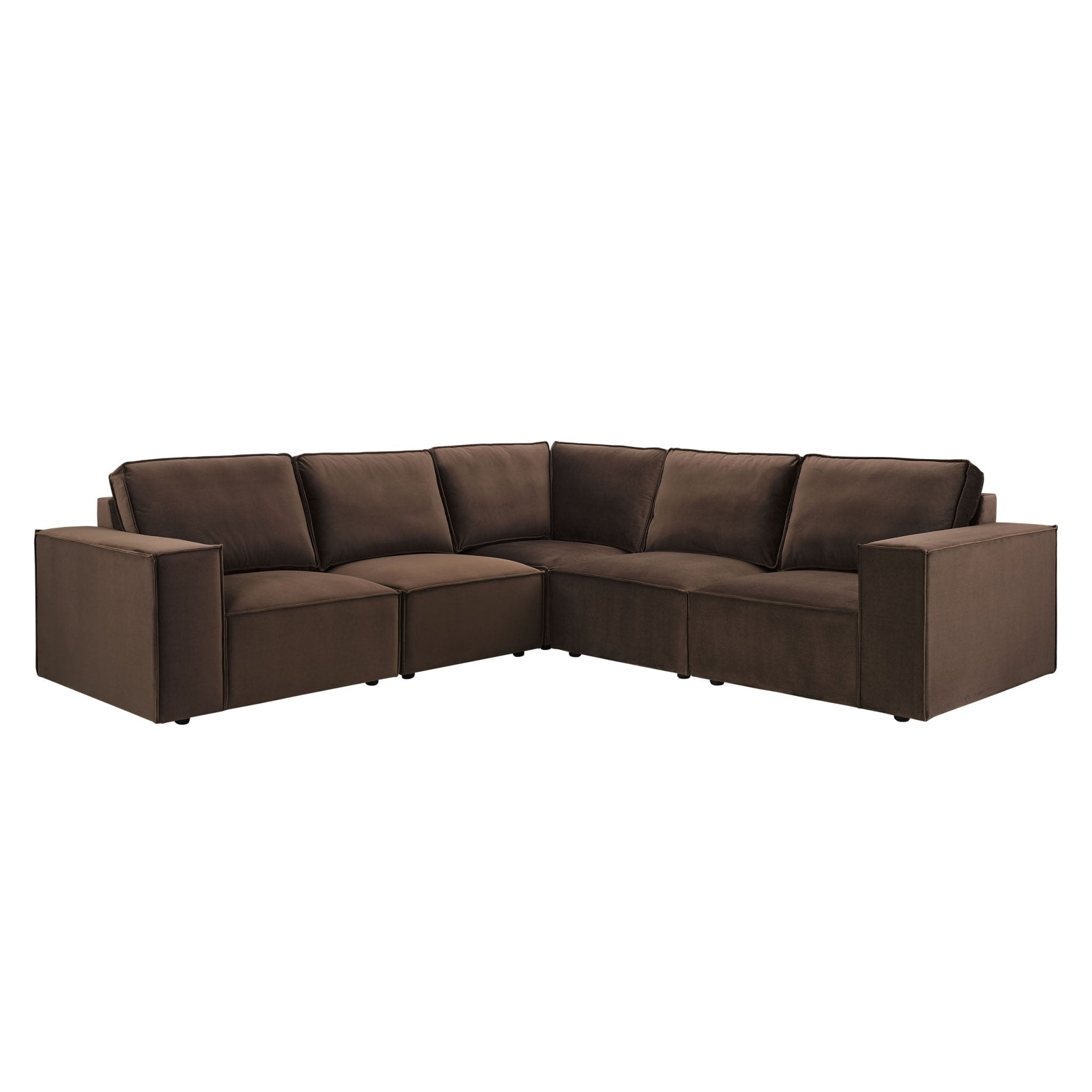Dusklia - Brooklyn Large Right Hand Corner Sofa - Cappuccino