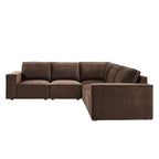 Dusklia - Brooklyn Large Right Hand Corner Sofa - Cappuccino
