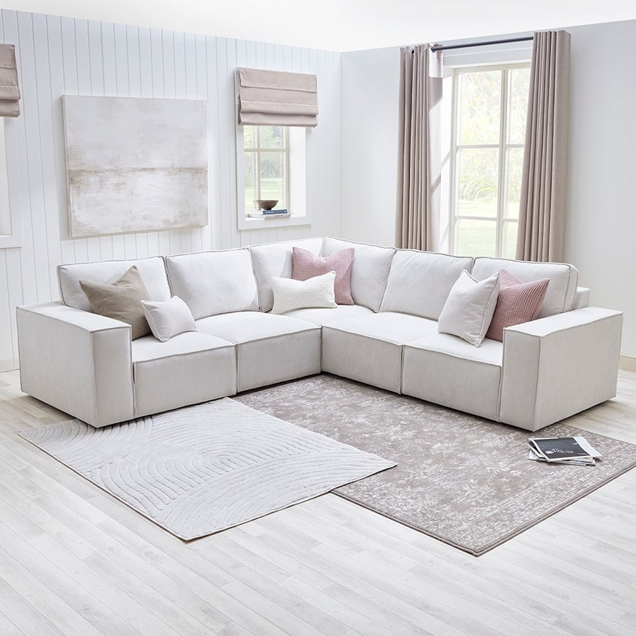 Dusklia - Brooklyn Large Right Hand Corner Sofa - Ivory