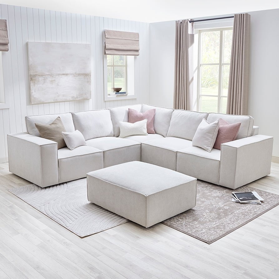 Dusklia - Brooklyn Large Right Hand Corner Sofa - Ivory