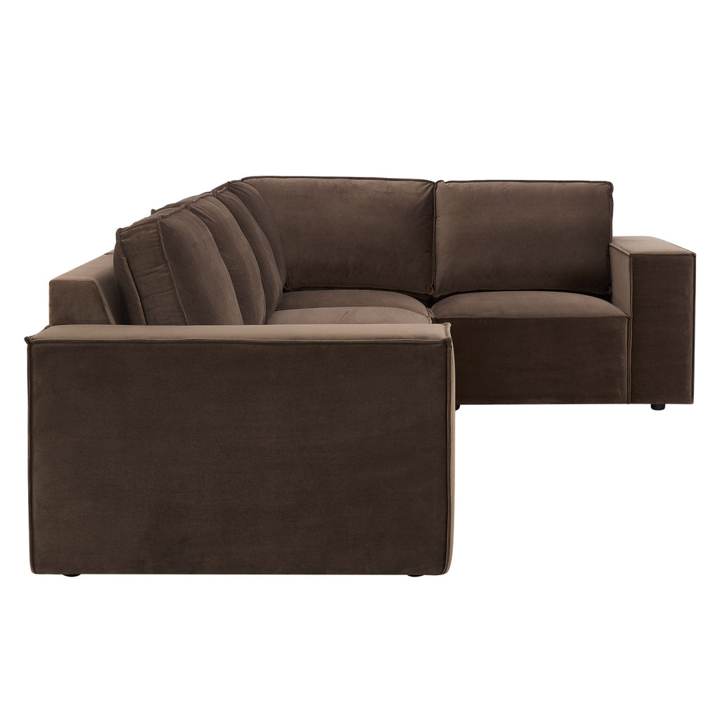 Dusklia - Brooklyn Large Right Hand L-Shape Sofa - Cappuccino