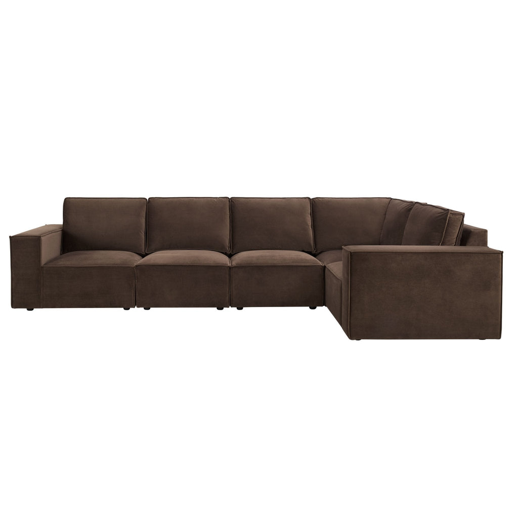 Dusklia - Brooklyn Large Right Hand L-Shape Sofa - Cappuccino