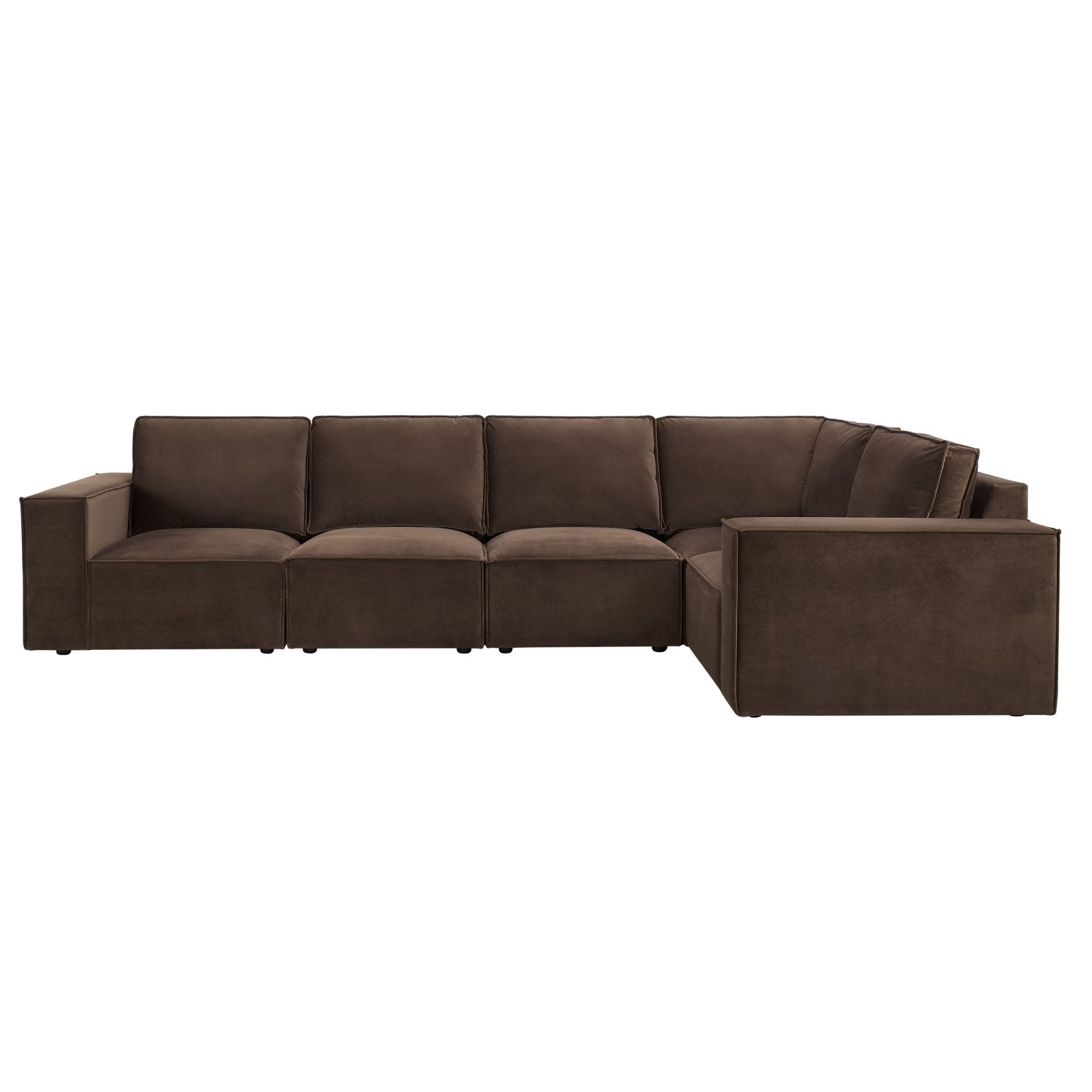 Dusklia - Brooklyn Large Right Hand L-Shape Sofa - Cappuccino