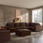 Dusklia - Brooklyn Large Right Hand L-Shape Sofa - Cappuccino
