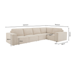 Dusklia - Brooklyn Large Right Hand L-Shape Sofa - Ink