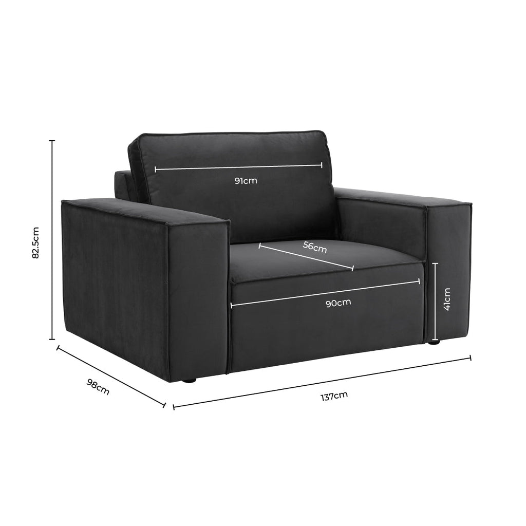 Dusklia - Brooklyn Loveseat - Ink