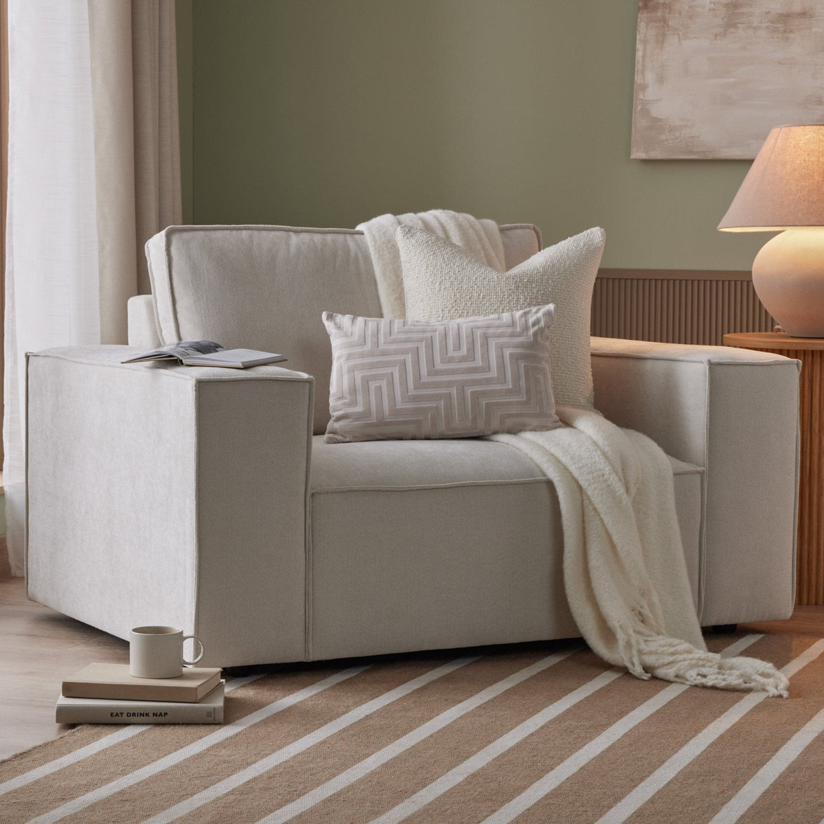 Dusklia - Brooklyn Loveseat - Ivory
