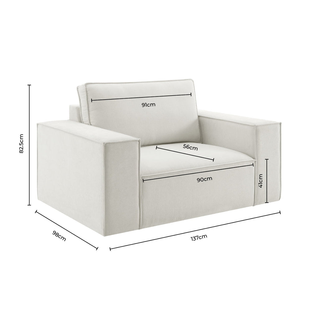 Dusklia - Brooklyn Loveseat - Ivory