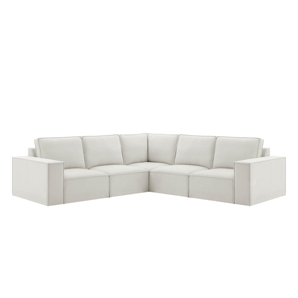 Dusklia - Brooklyn Large Left Hand Corner Sofa - Ivory