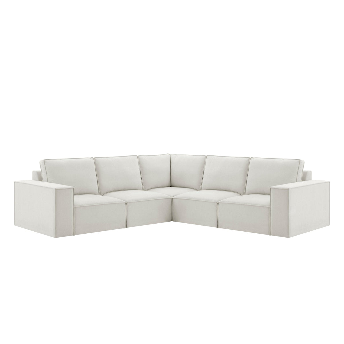 Dusklia - Brooklyn Large Left Hand Corner Sofa - Ivory