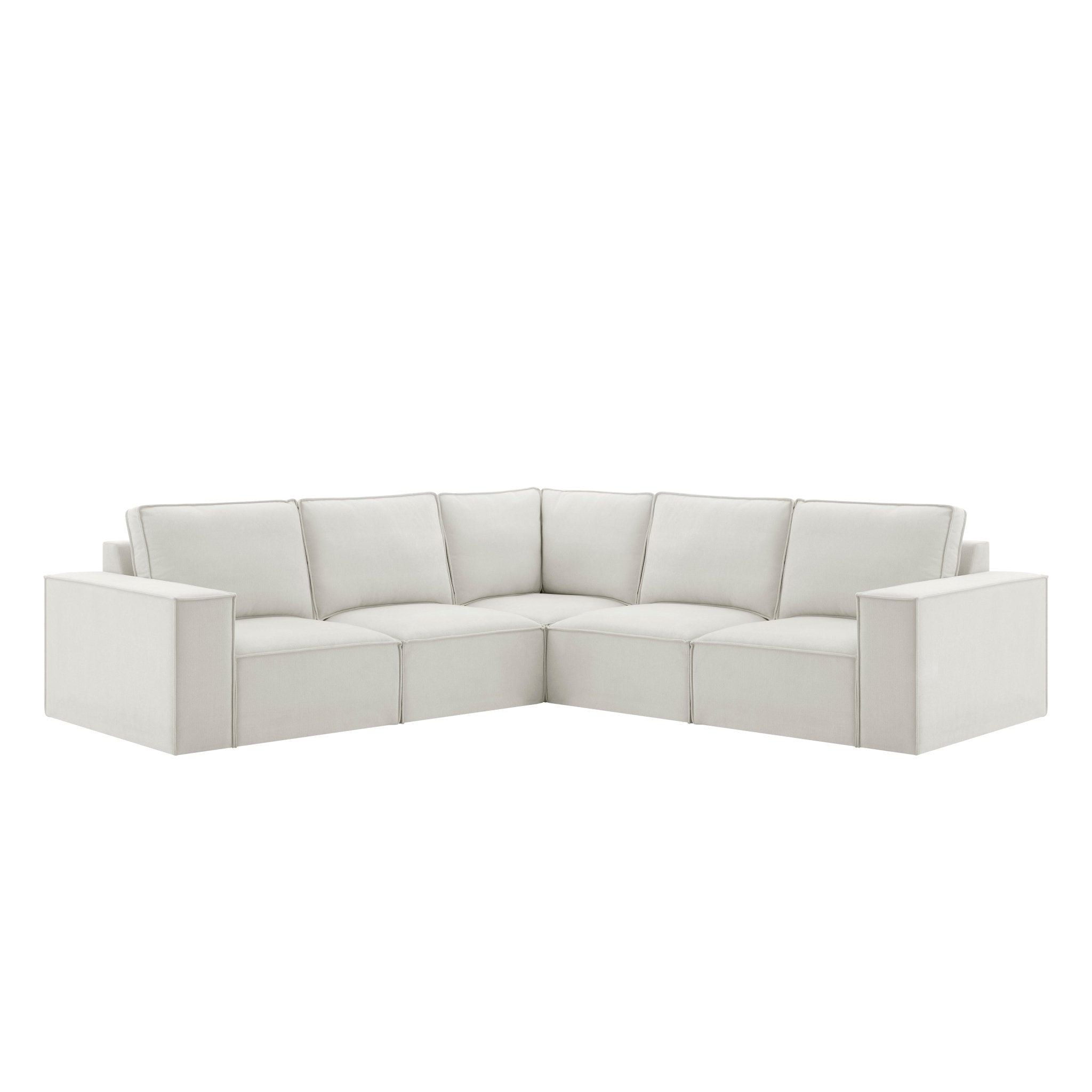 Dusklia - Brooklyn Large Right Hand Corner Sofa - Ivory