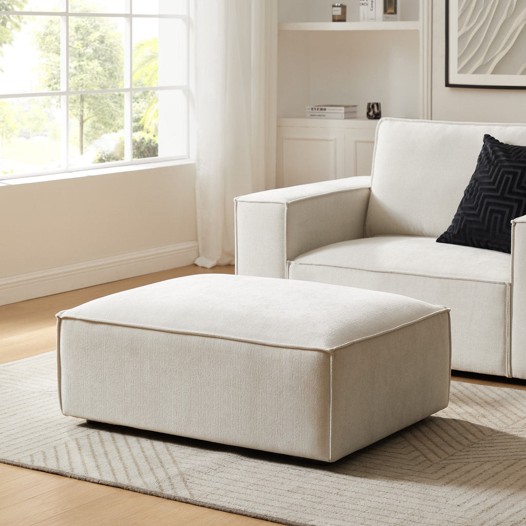Dusklia - Brooklyn Pouffe - Ivory
