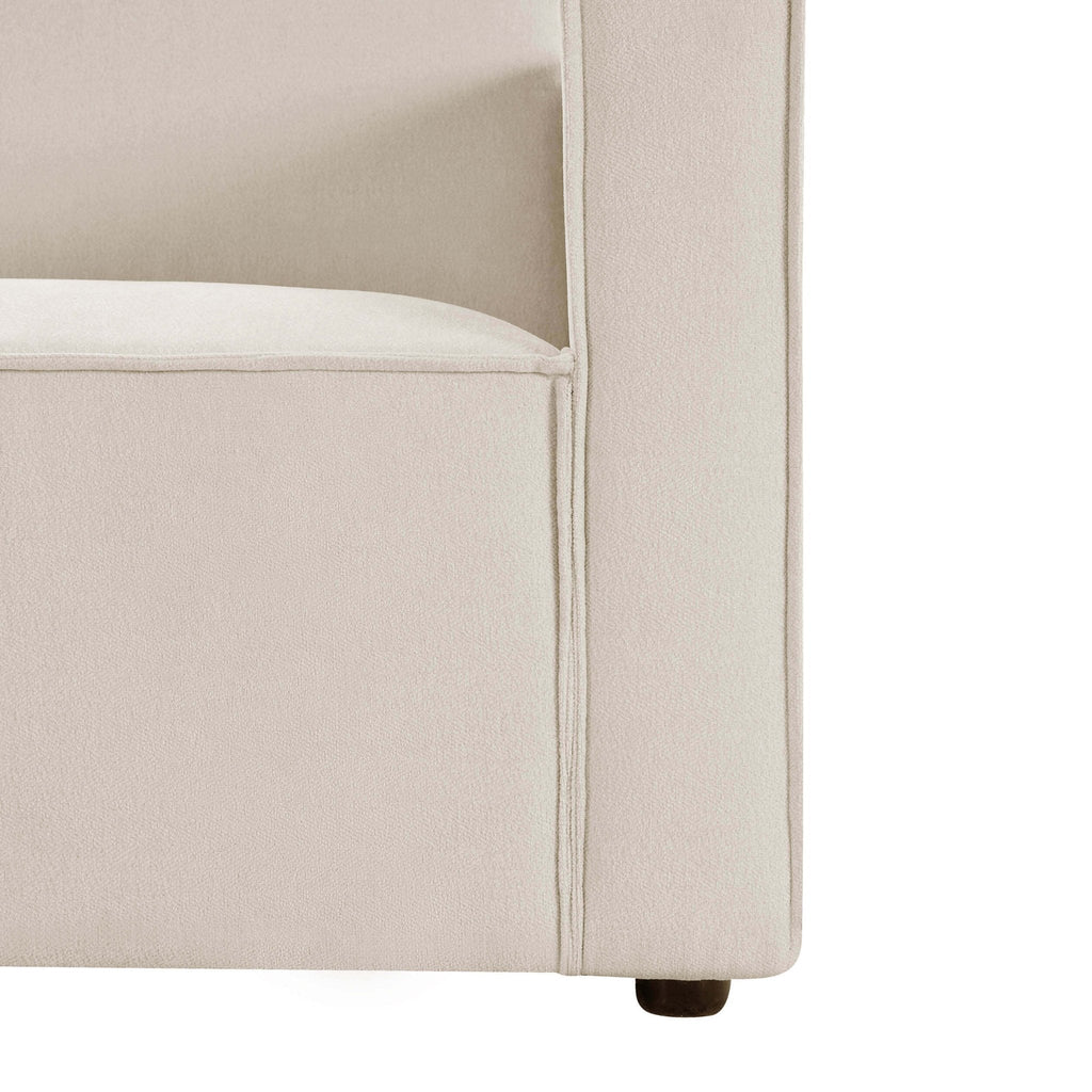 Dusklia - Brooklyn Slim Arm 2 Seater Sofa - Chenille Ivory