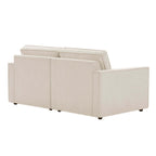 Dusklia - Brooklyn Slim Arm 2 Seater Sofa - Chenille Ivory