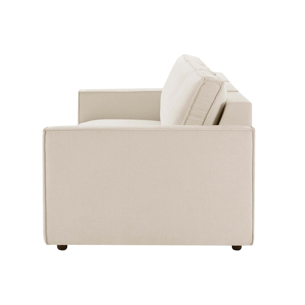 Dusklia - Brooklyn Slim Arm 3 Seater Sofa - Chenille Ivory