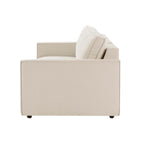 Dusklia - Brooklyn Slim Arm 3 Seater Sofa - Chenille Ivory