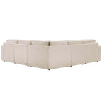 Dusklia - Brooklyn Slim Arm Large Left Hand Corner Sofa - Chenille Ivory