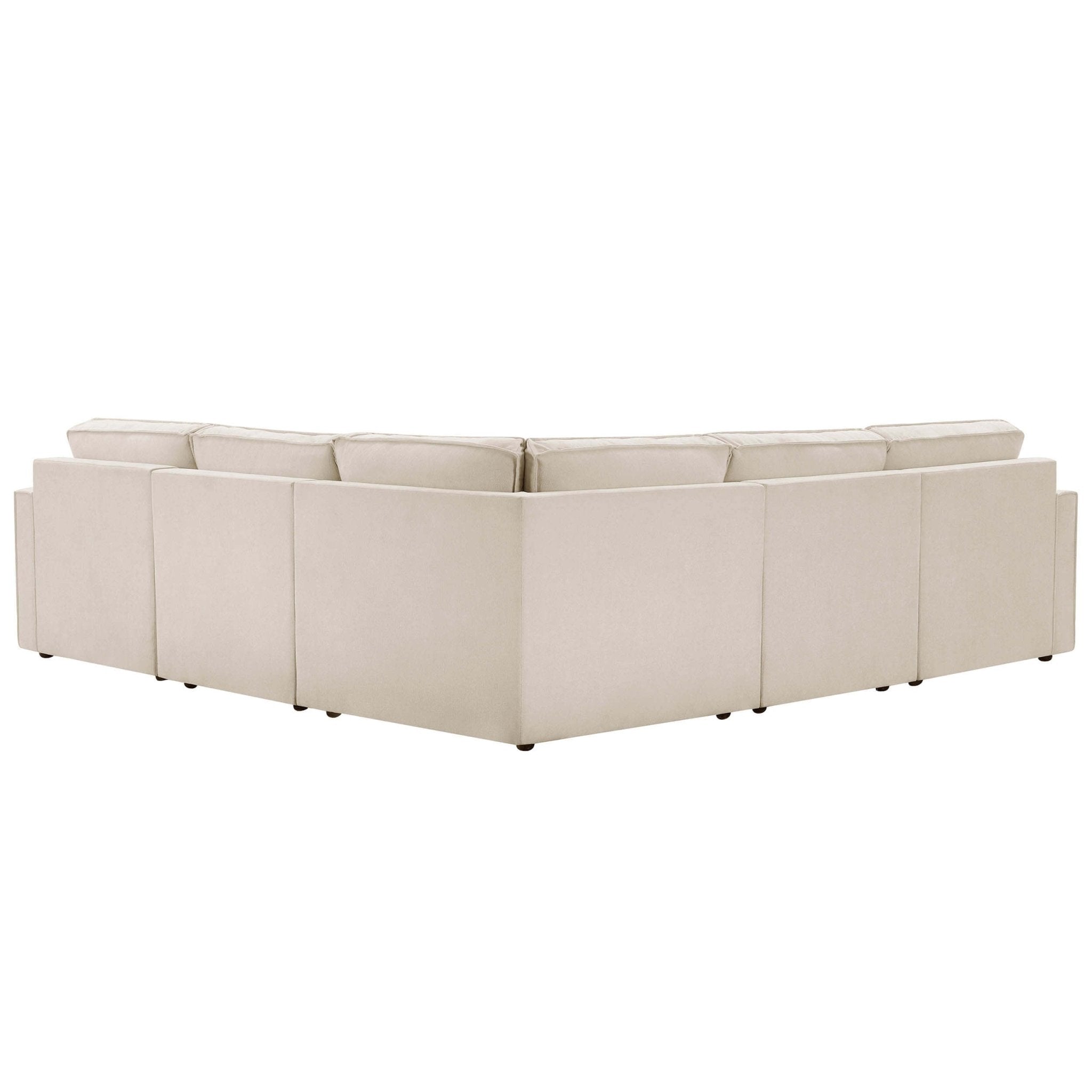 Dusklia - Brooklyn Slim Arm Large Left Hand Corner Sofa - Chenille Ivory