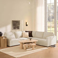 Dusklia - Brooklyn Slim Arm Large Right Hand Corner Sofa - Chenille Ivory