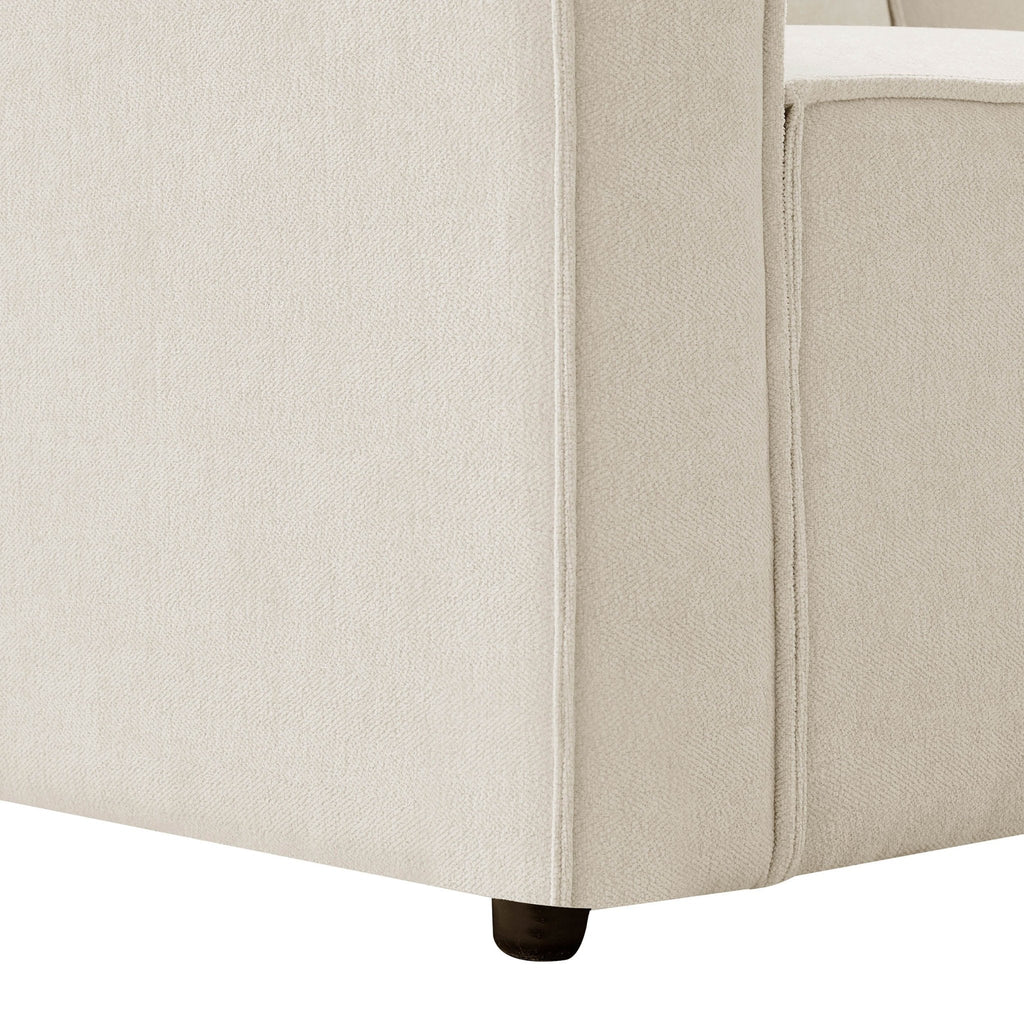 Dusklia - Brooklyn Slim Arm Left Hand Large L-Shape - Chenille Ivory