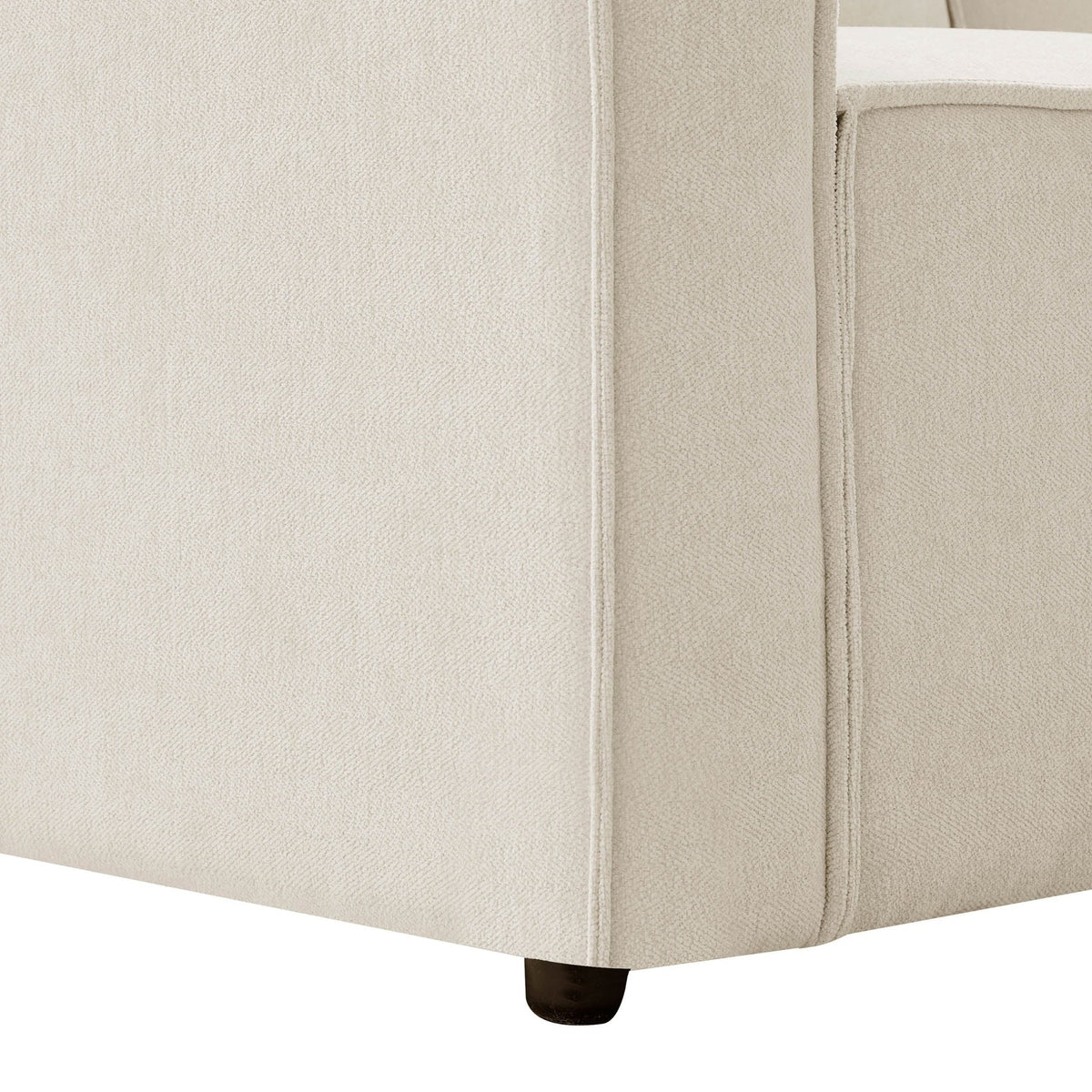 Dusklia - Brooklyn Slim Arm Left Hand Large L-Shape - Chenille Ivory