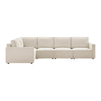 Dusklia - Brooklyn Slim Arm Left Hand Large L-Shape - Chenille Ivory