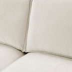 Dusklia - Brooklyn Slim Arm Left Hand Large L-Shape - Chenille Ivory